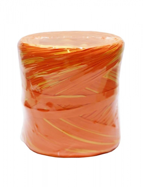 Raffia Papier-Bast bicolor hellorange/orange 2mmx200m